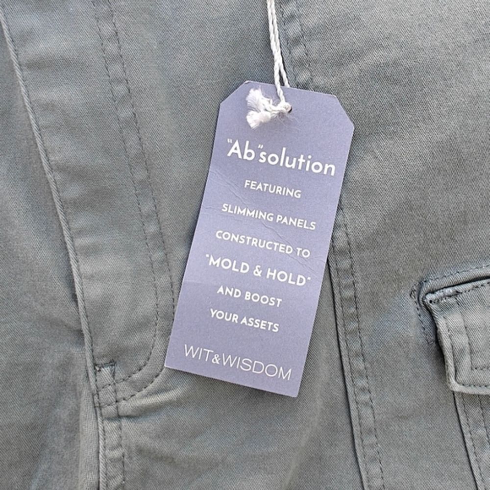 Wit & Wisdom Absolution Frayed High Rise Green Shorts Size 14 NWT - Picture 5 of 8